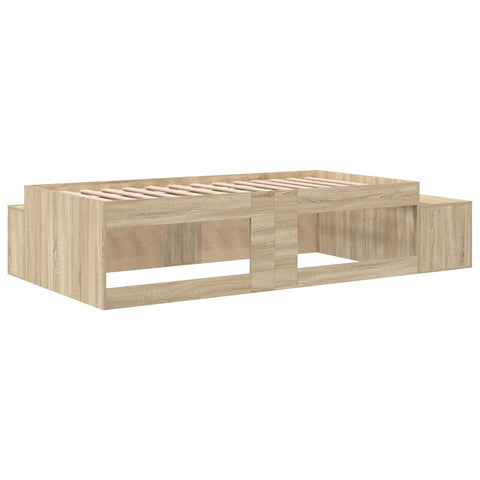 Aufbewahrungsbettgestell Sonoma Eiche 75x190 cm