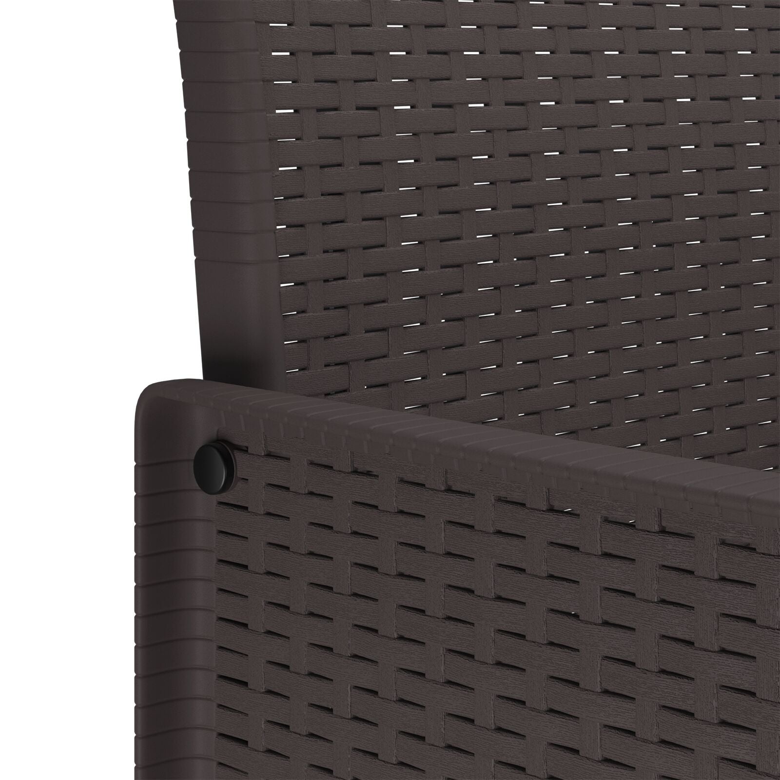 11-teiliges Garten-Ess-Set Brauner Poly Rattan