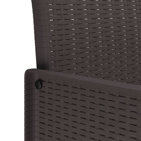 11-teiliges Garten-Ess-Set Brauner Poly Rattan