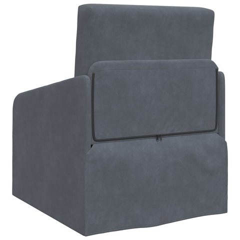 Boden Sofa Bett 2-in-1 Dunkelgrau 65x80x83 cm Samt