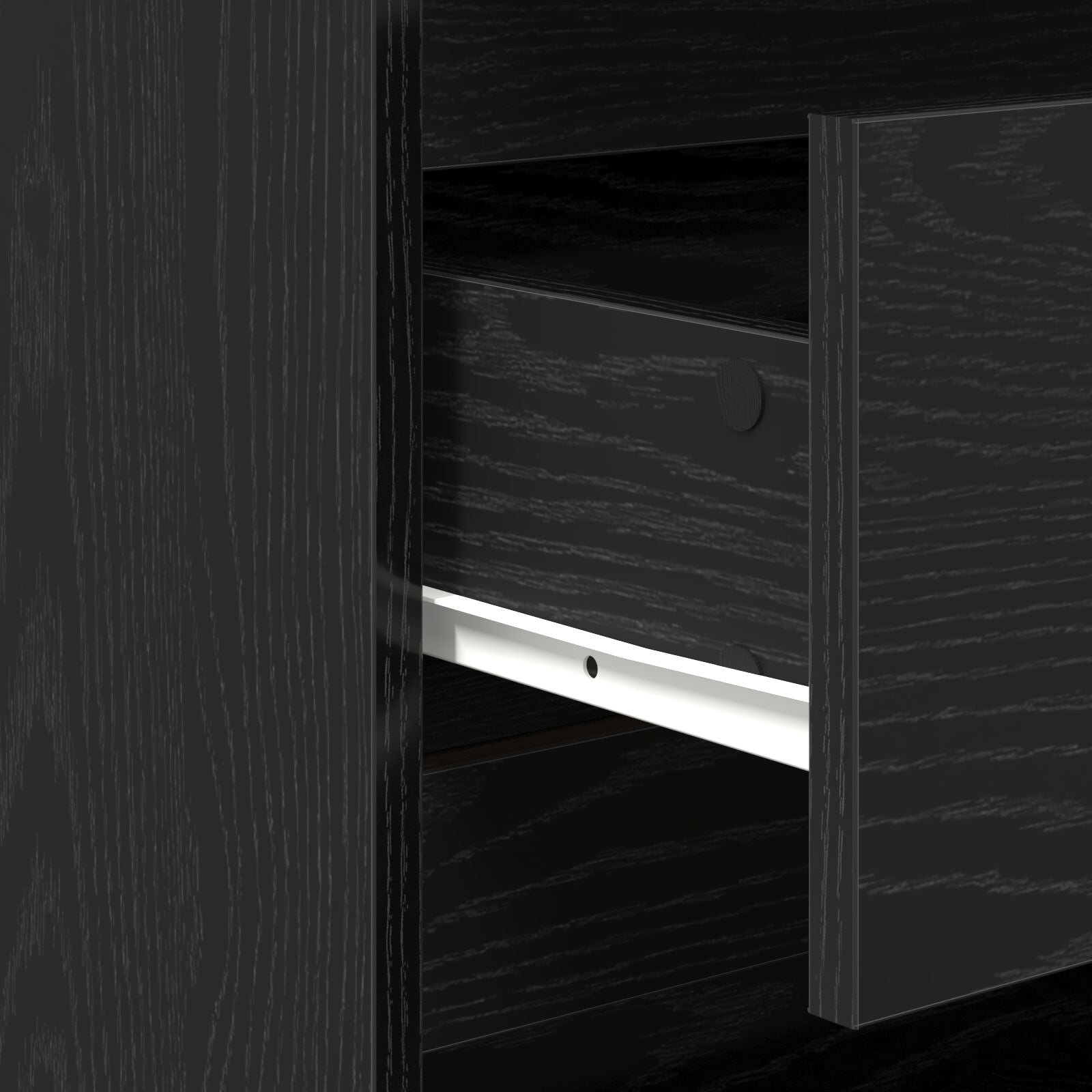 2-teilige Sideboards aus schwarzem Holzwerkstoff