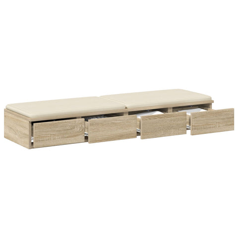 Bett Schubladen Sonoma Eiche 120x36.5x16.5 cm Holzwerkstoff
