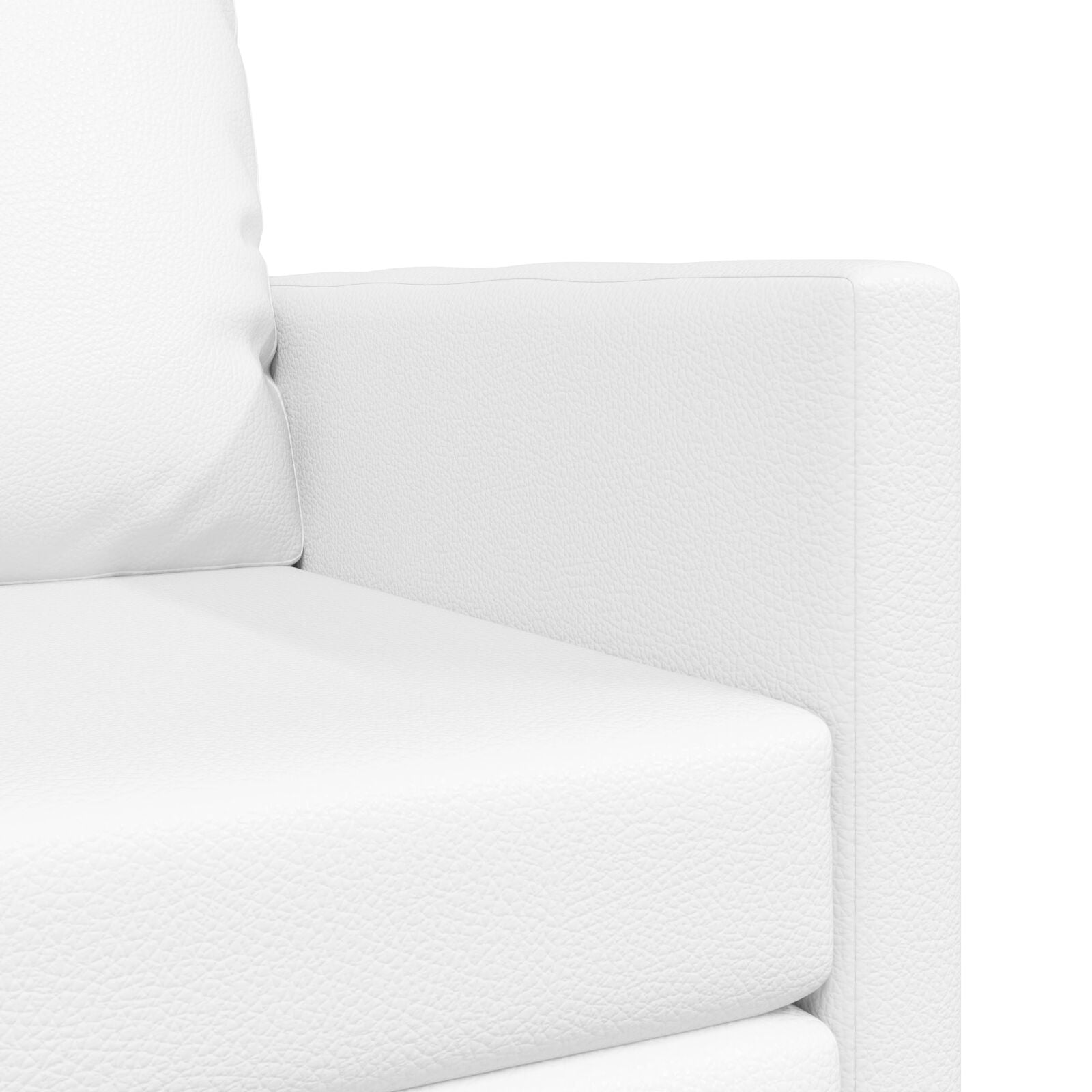 Boden-Sofa-Bett 2-in-1 Weiß 74x77x81 cm Kunstleder