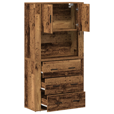 Highboard aus Altholz 80x33x150 cm