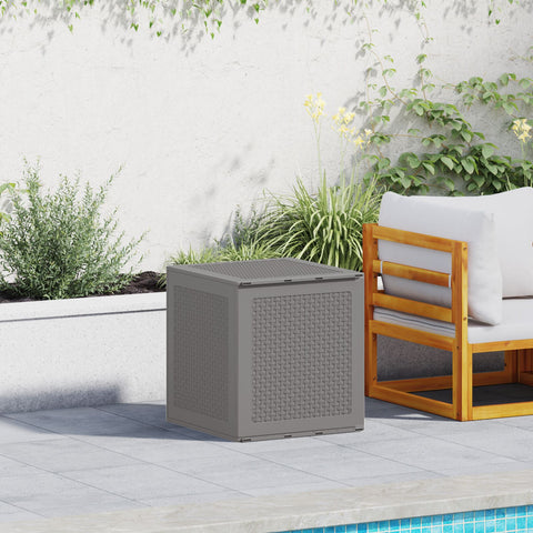 Garten Aufbewahrungsbox Hellgrau 55x53x57 cm PP