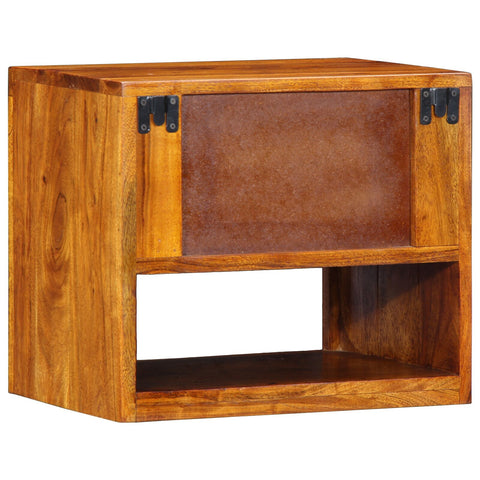 Nachttische 2 Stück 40x35x35 cm Massivholz Akazie