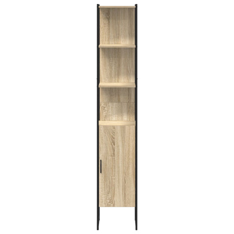 Badezimmer Schrank Sonoma Eiche 33x33x185,5 cm Ingenieurholz