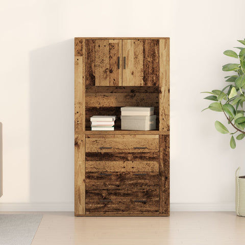 Highboard aus Altholz 80x33x150 cm