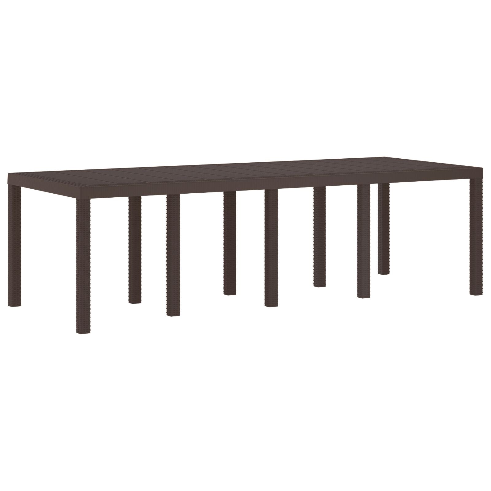 11-teiliges Garten-Essset mit Kissen Braun Poly-Rattan