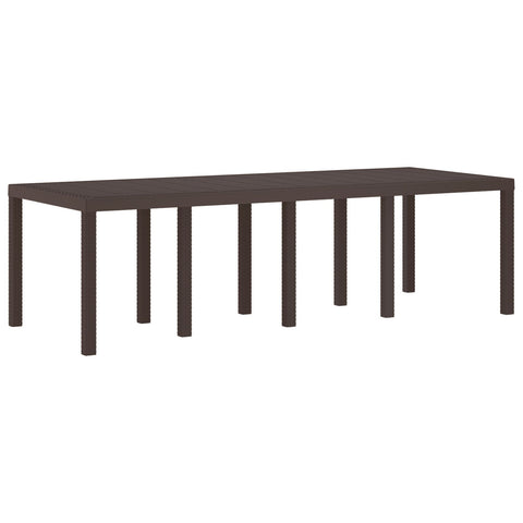 11-teiliges Garten-Essset mit Kissen Braun Poly-Rattan