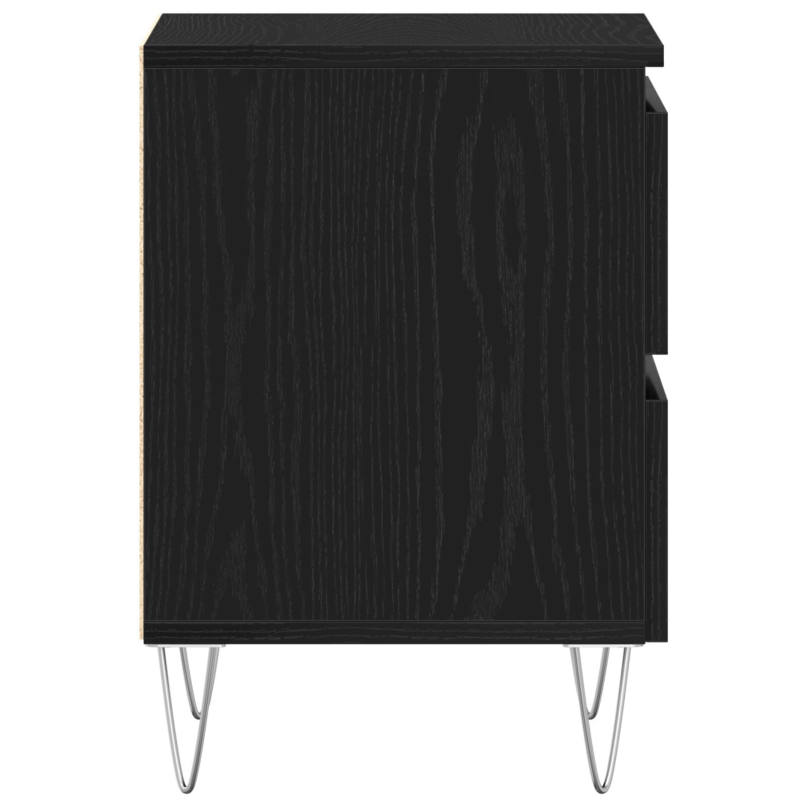 Nachtkabinette 2 Stk. schwarze Eiche 40x35x50 cm Holzwerkstoff