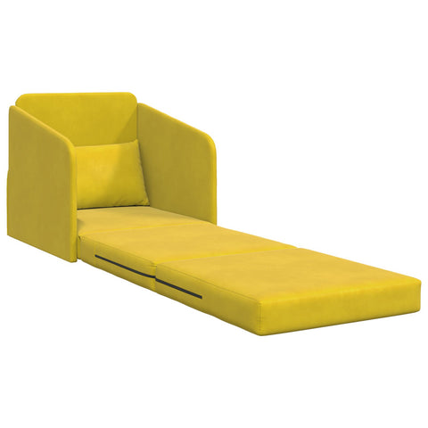 Boden Schlafsofa 2-in-1 Gelb 65x80x83 cm Samt