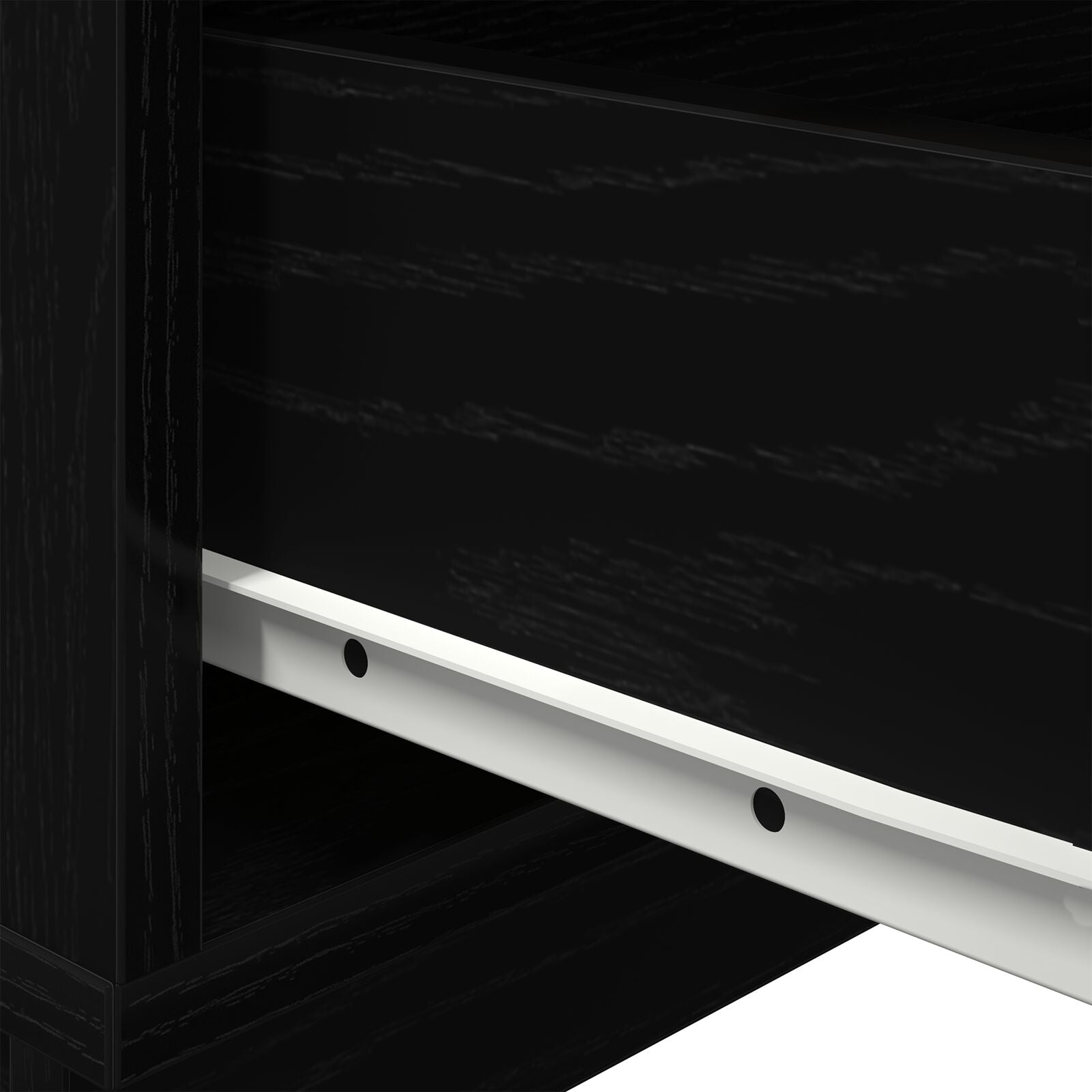 Nachttisch mit LED-Lichtern Schwarz Eiche 70 x 36 x 40,5 cm