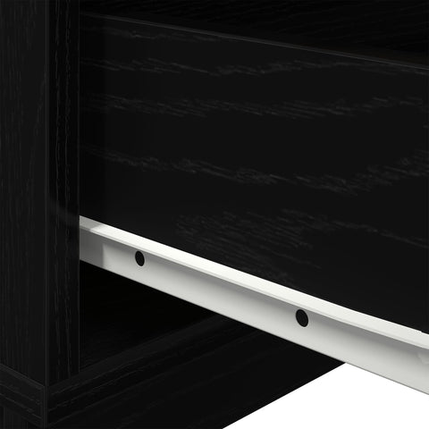 Nachttisch mit LED-Lichtern Schwarz Eiche 70 x 36 x 40,5 cm