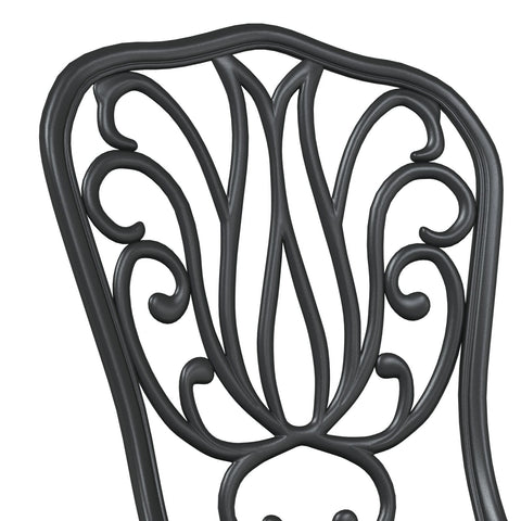 3-teiliges Garten-Bistro-Set Schwarz Gusseisen