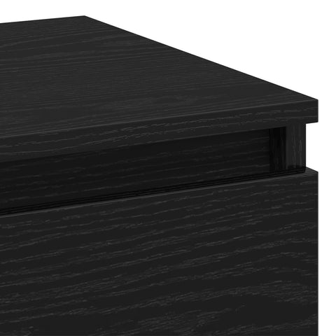 Nachtkabinette 2 Stk. schwarze Eiche 40x35x50 cm Holzwerkstoff