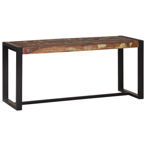 Bank Bunt Massivholz Altholz 100 x 35 x 45 cm Aussage-Stück