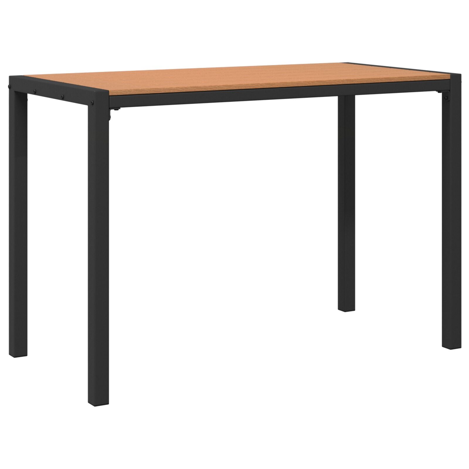 3-teiliges Garten-Esszimmer-Set aus Stahl und WPC Braun