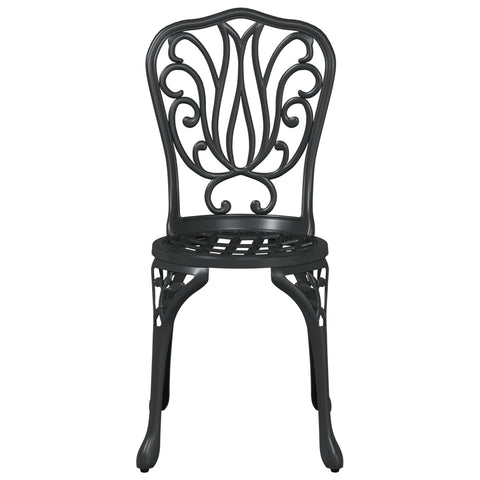 3-teiliges Garten-Bistro-Set Schwarz Gusseisen