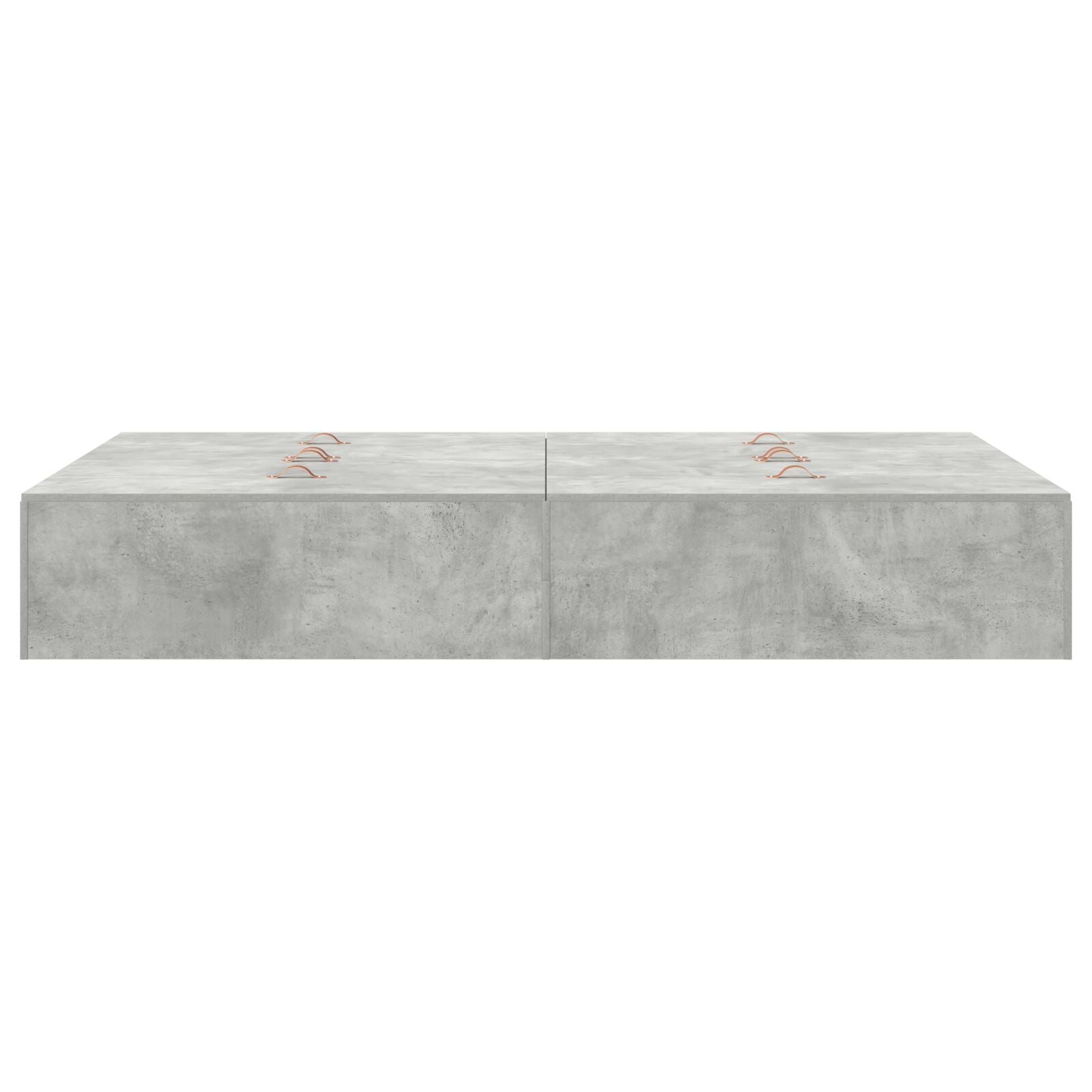 Aufbewahrungsbettgestell Beton Grau 120x190 cm