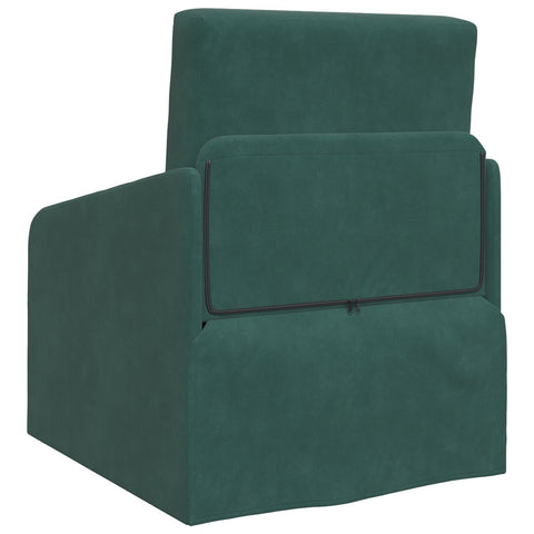 Boden-Sofa-Bett 2-in-1 Dunkelgrün 65x80x83 cm Samt