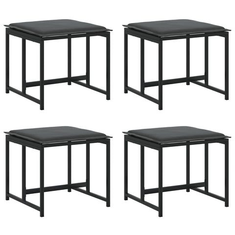 10-teiliges Gartenesszimmer-Set mit Kissen aus Stahl und Textilene