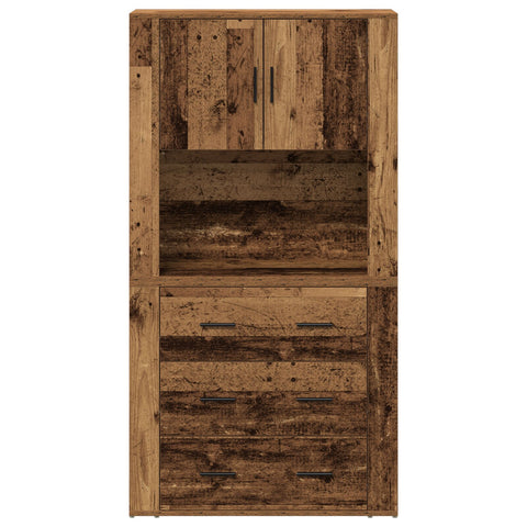 Highboard aus Altholz 80x33x150 cm