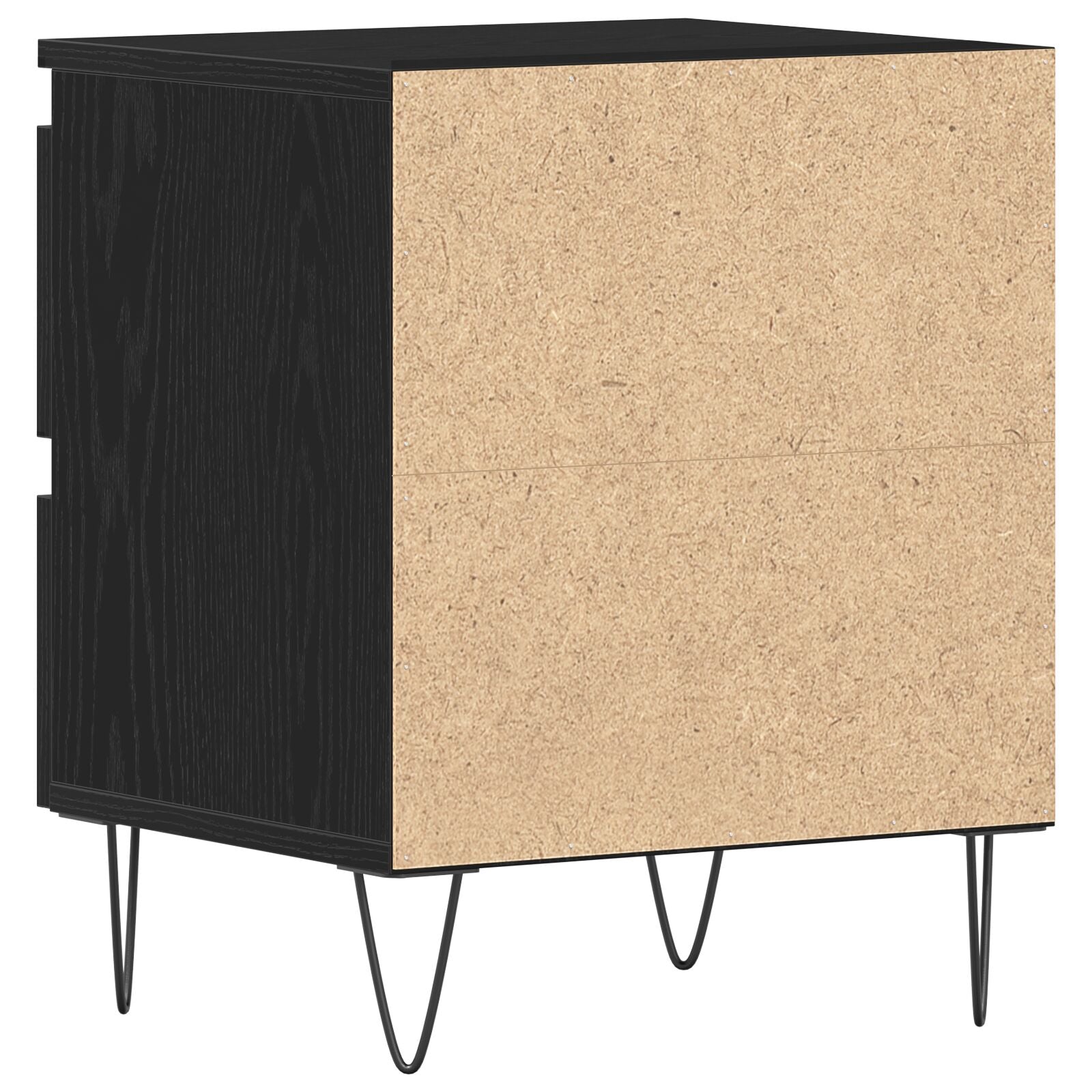 Nachtkabinette 2 Stk. schwarze Eiche 40x35x50 cm Holzwerkstoff