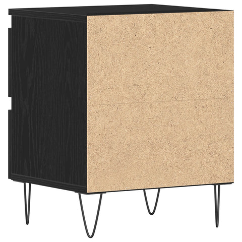 Nachtkabinette 2 Stk. schwarze Eiche 40x35x50 cm Holzwerkstoff