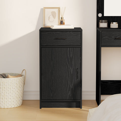 Sideboard Schwarz Eiche 40x41x75 cm Holzwerkstoff