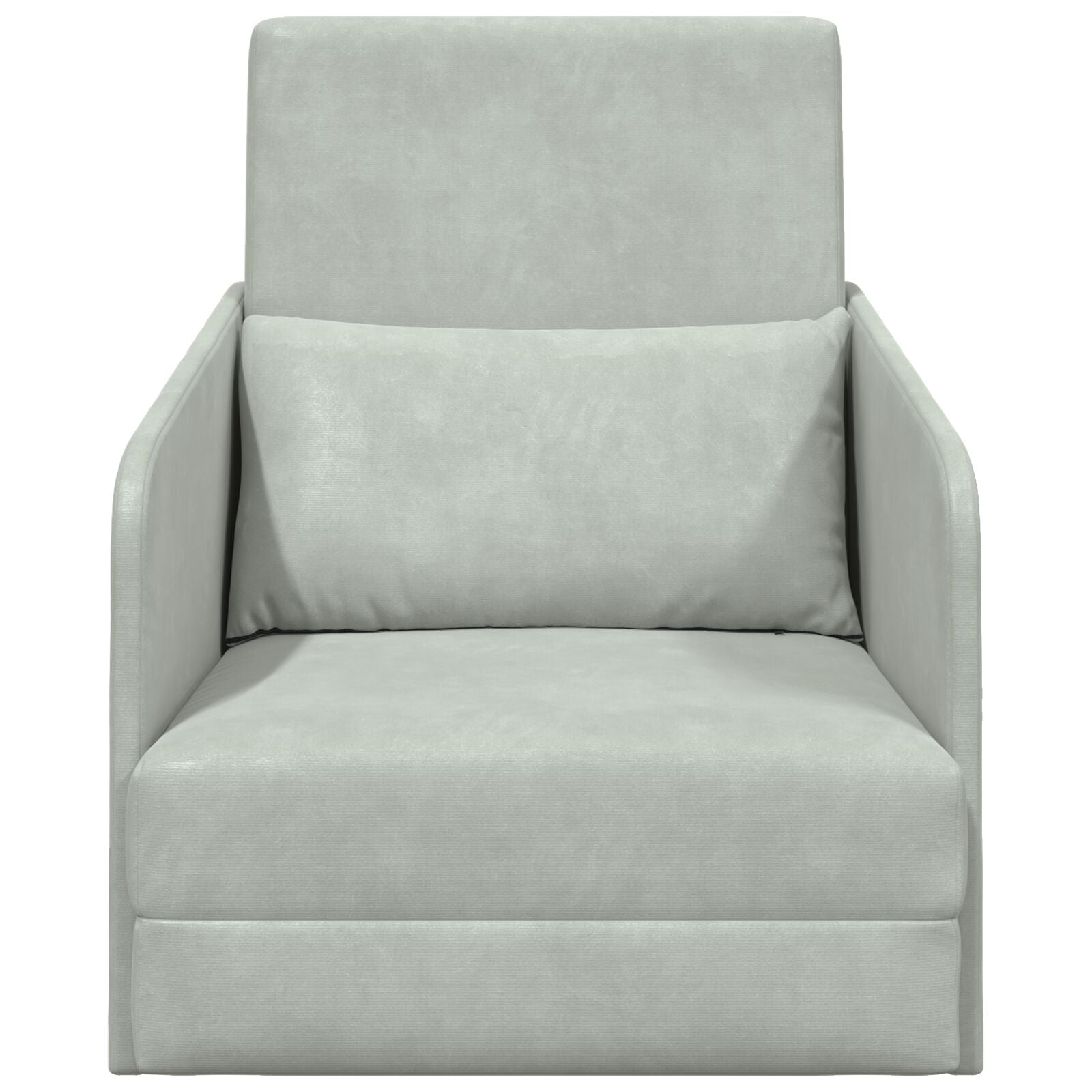 Boden Schlafsofa 2-in-1 Hellgrau 65x80x83 cm Velvet