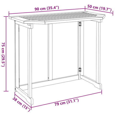 3-teiliges Garten-Bistro-Set mit Kissen aus massiven Akazienholz