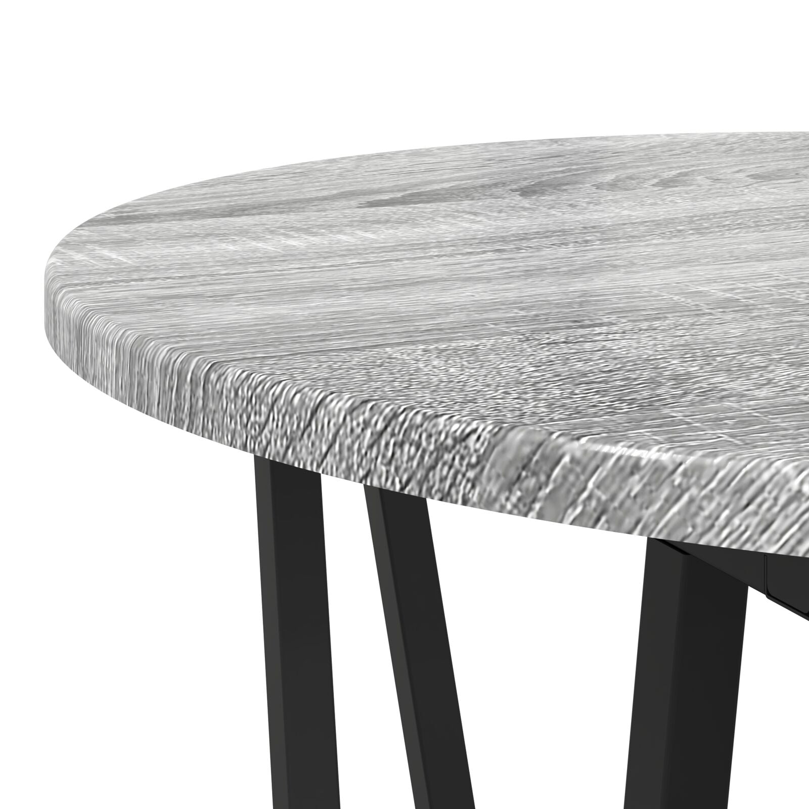 Beistelltisch 2er Set Grau Sonoma aus Holzwerkstoff und Metall
