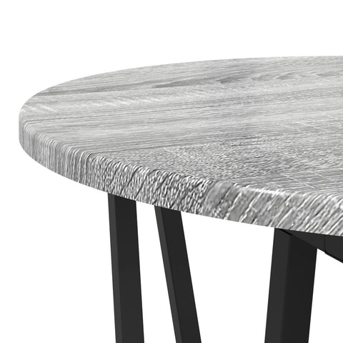 Beistelltisch 2er Set Grau Sonoma aus Holzwerkstoff und Metall