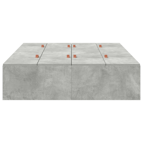 Aufbewahrungsbettgestell Beton Grau 120x190 cm