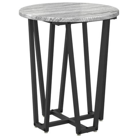 Beistelltisch 2er Set Grau Sonoma aus Holzwerkstoff und Metall