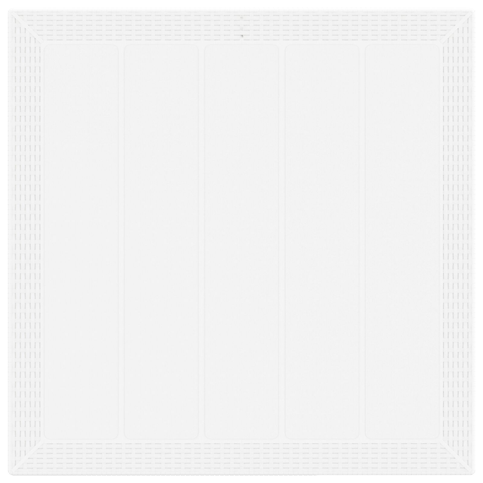 3-teiliges Garten Esstisch Set Weiß Poly Rattan