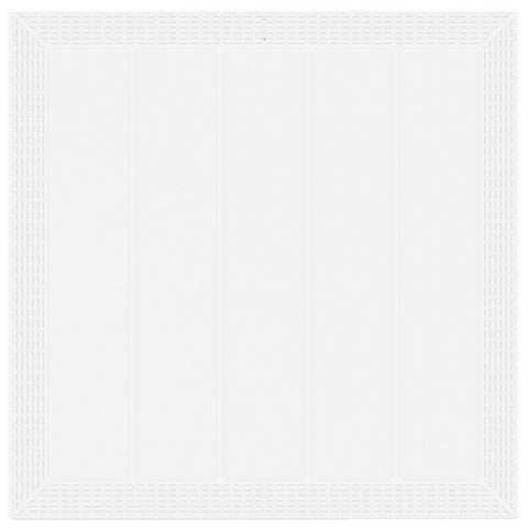3-teiliges Garten Esstisch Set Weiß Poly Rattan