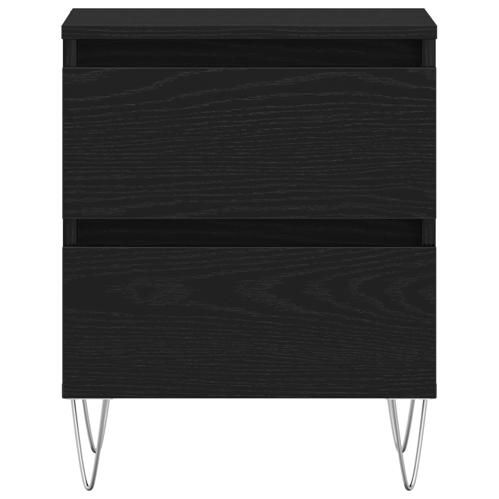 Nachtkabinette 2 Stk. schwarze Eiche 40x35x50 cm Holzwerkstoff