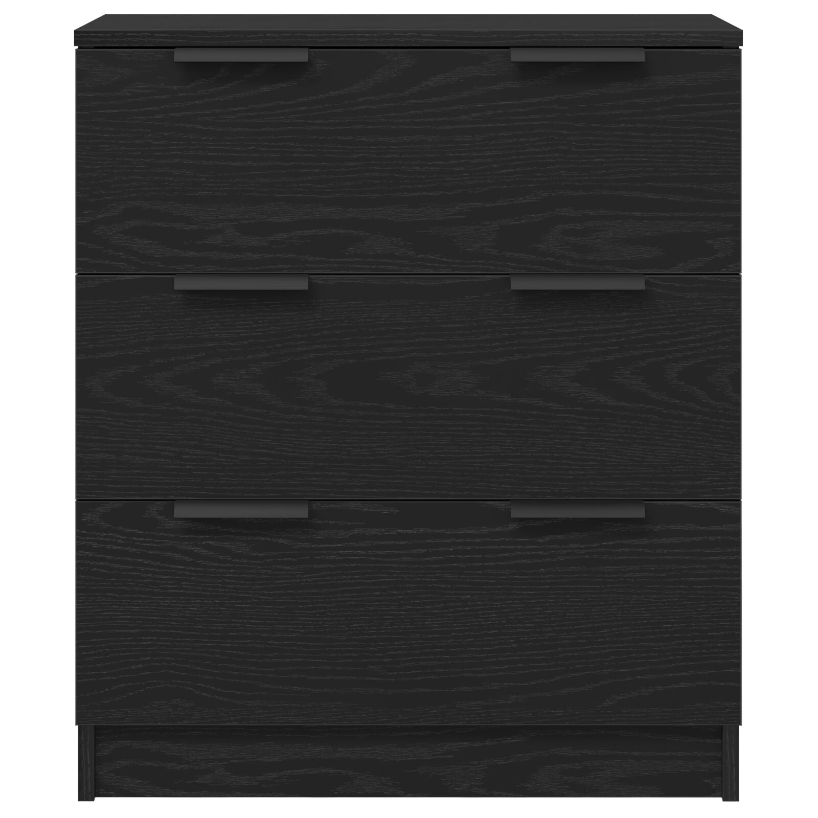3-teilige Sideboards aus schwarzem Eichenholzwerkstoff