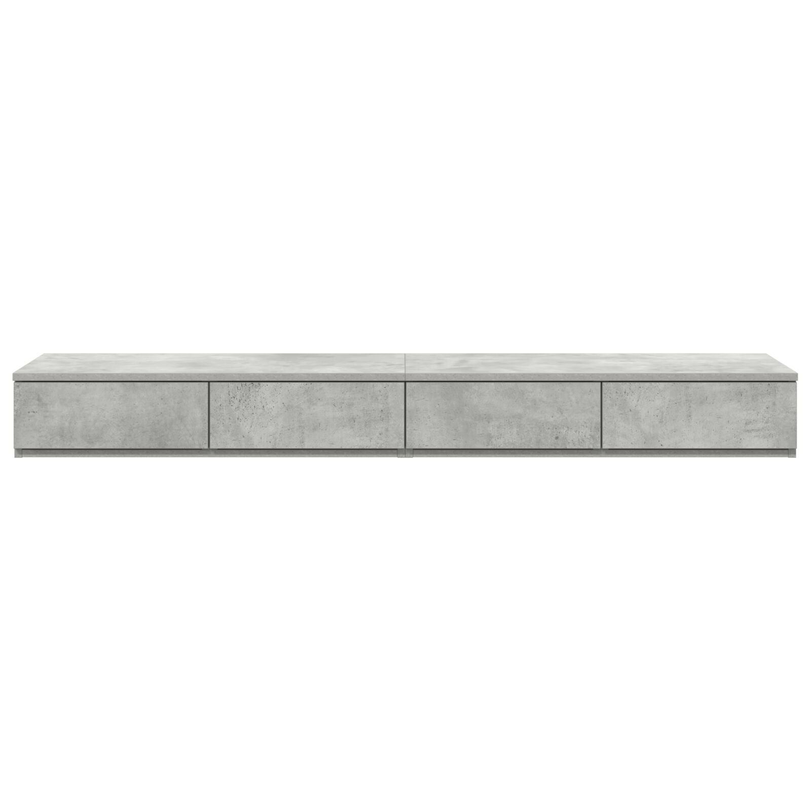 Nachttisch in Beton Grau - 135 x 36.5 x 16.5 cm aus Spanplatte