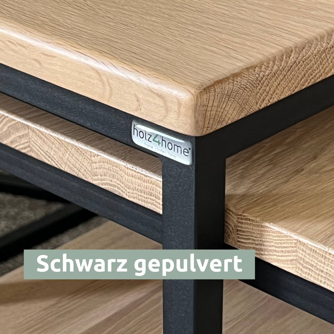 3er-Set Couchtisch aus Eiche