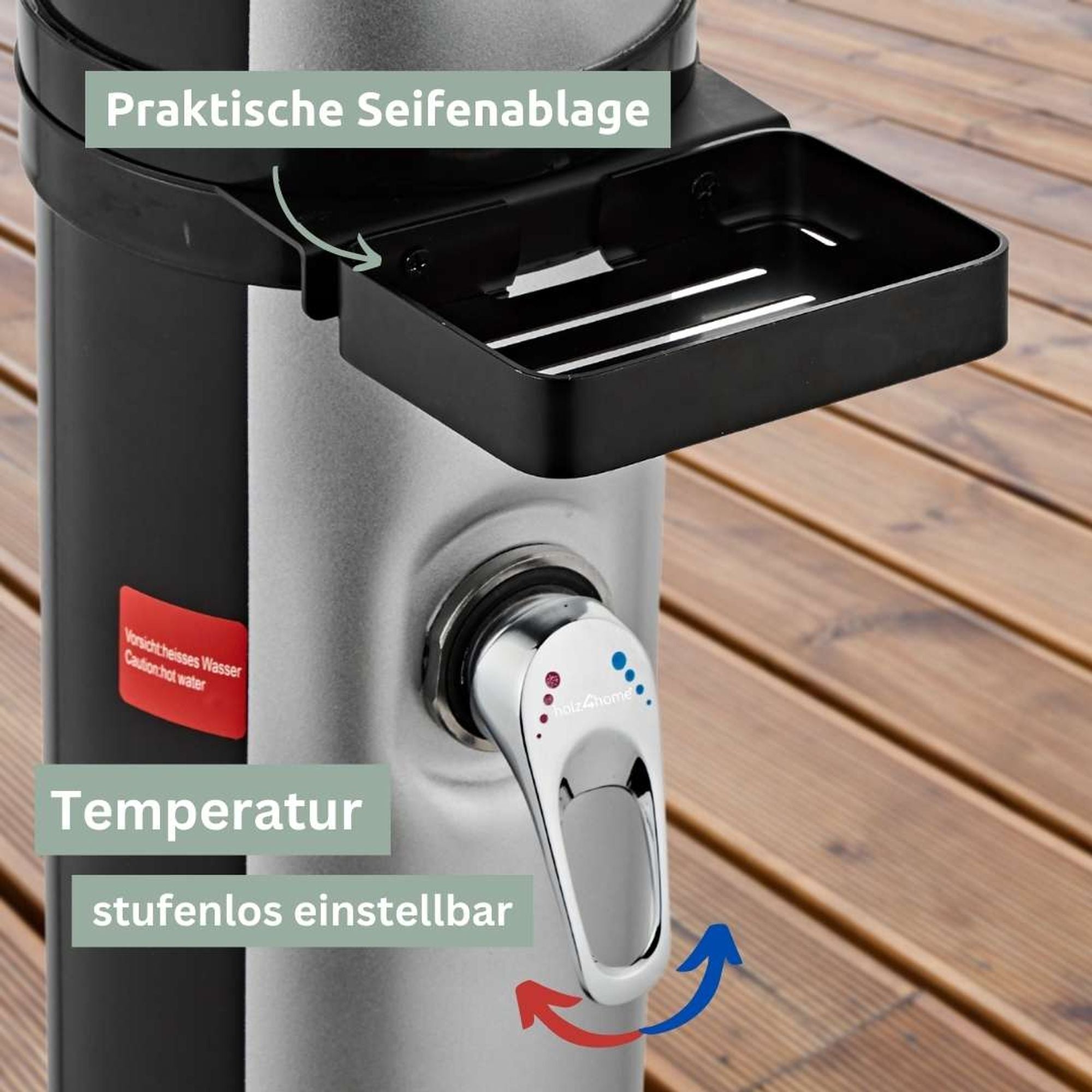 Solardusche - 35 Liter Wasserspeicher Gartendusche inkl. Schutzhülle