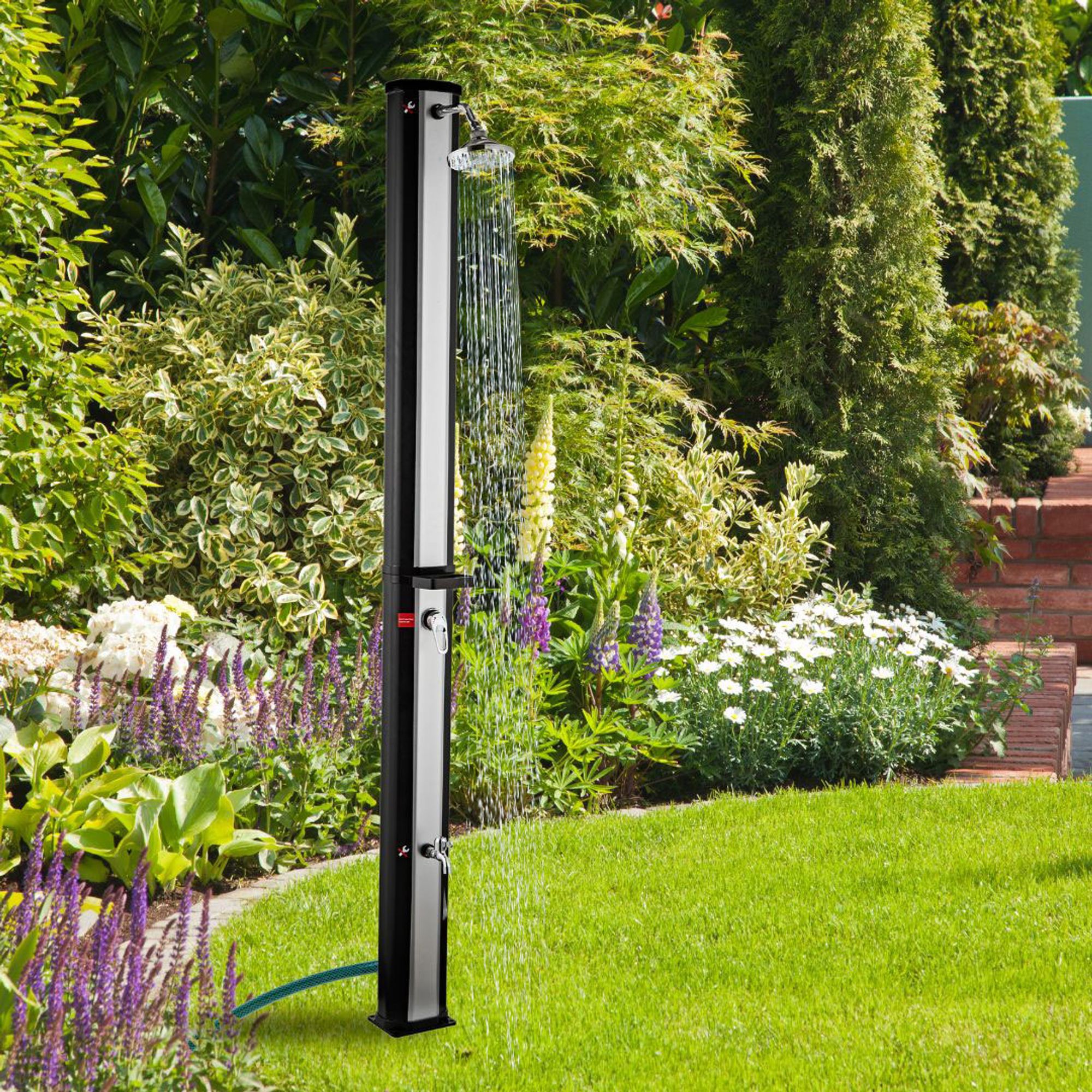 Solardusche Gartendusche mit 40 Liter Wasserspeicher, inkl. Schutzhülle