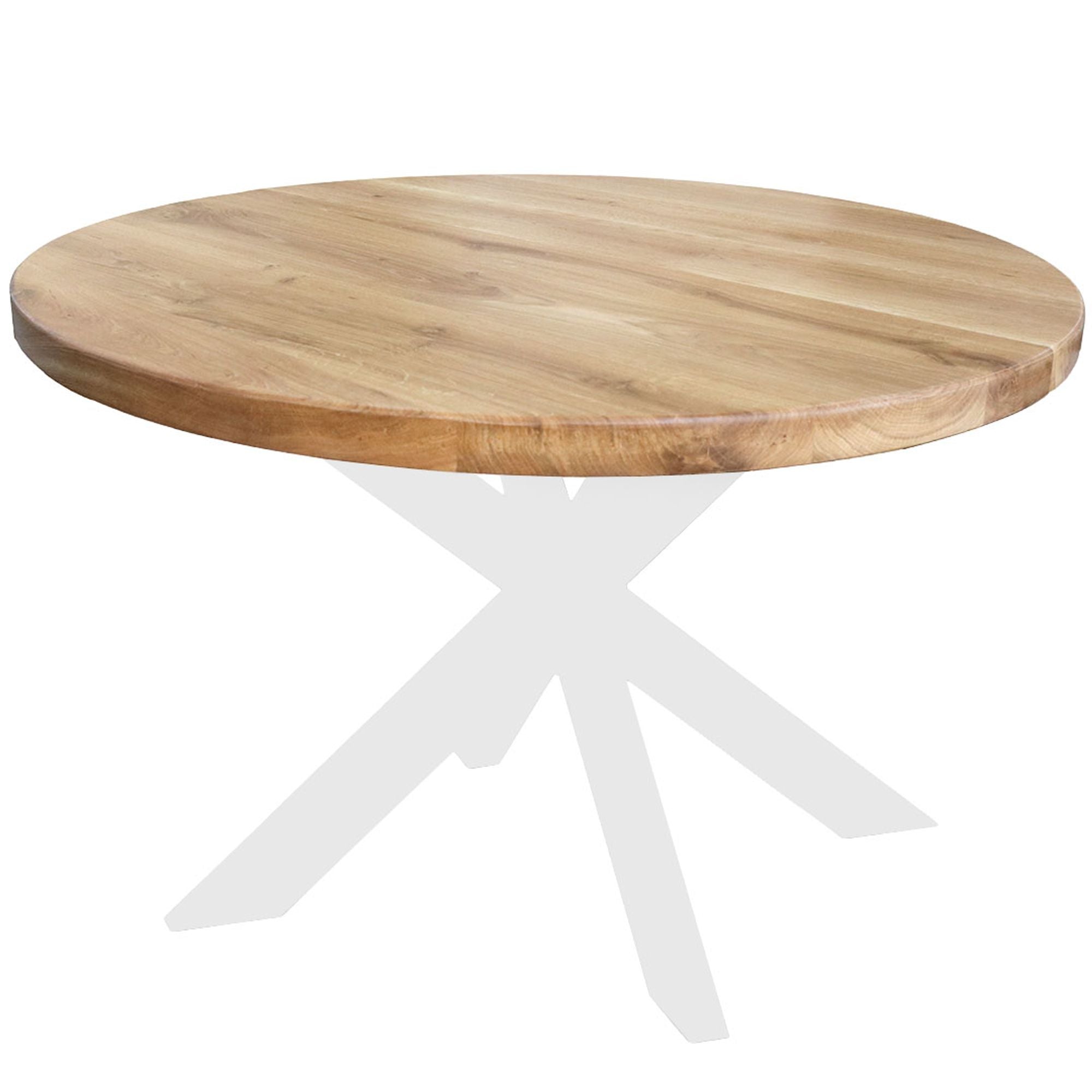 Runde Tischplatte aus massiver Eiche ⌀100 cm