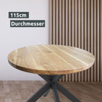 Runde Tischplatte aus massiver Eiche ⌀100 cm
