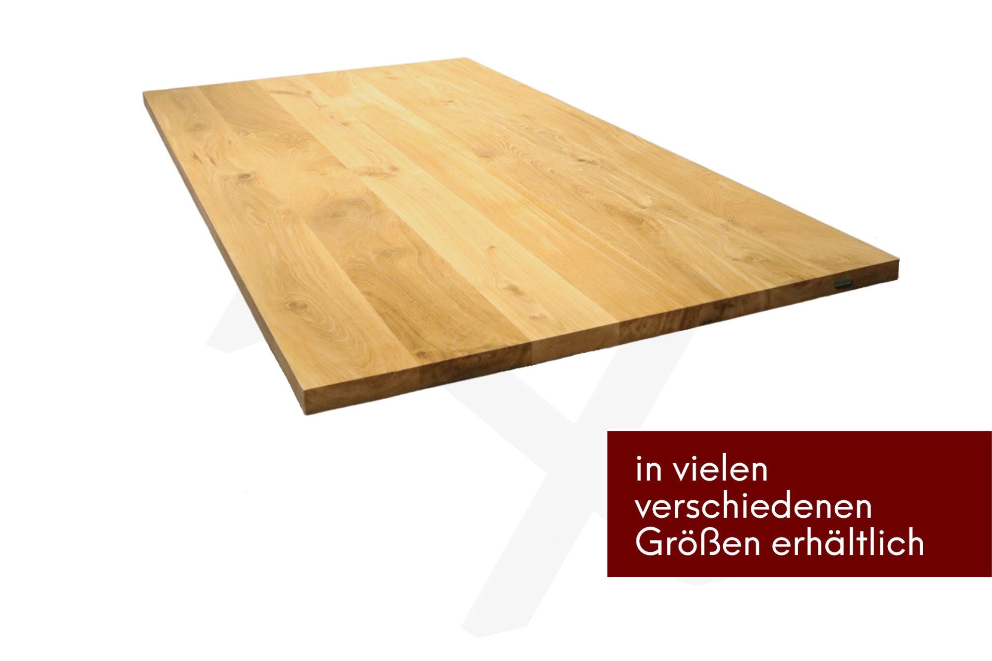Tischplatte aus massiver Eiche ohne Baumkante 4cm Stärke verschiedene Maße