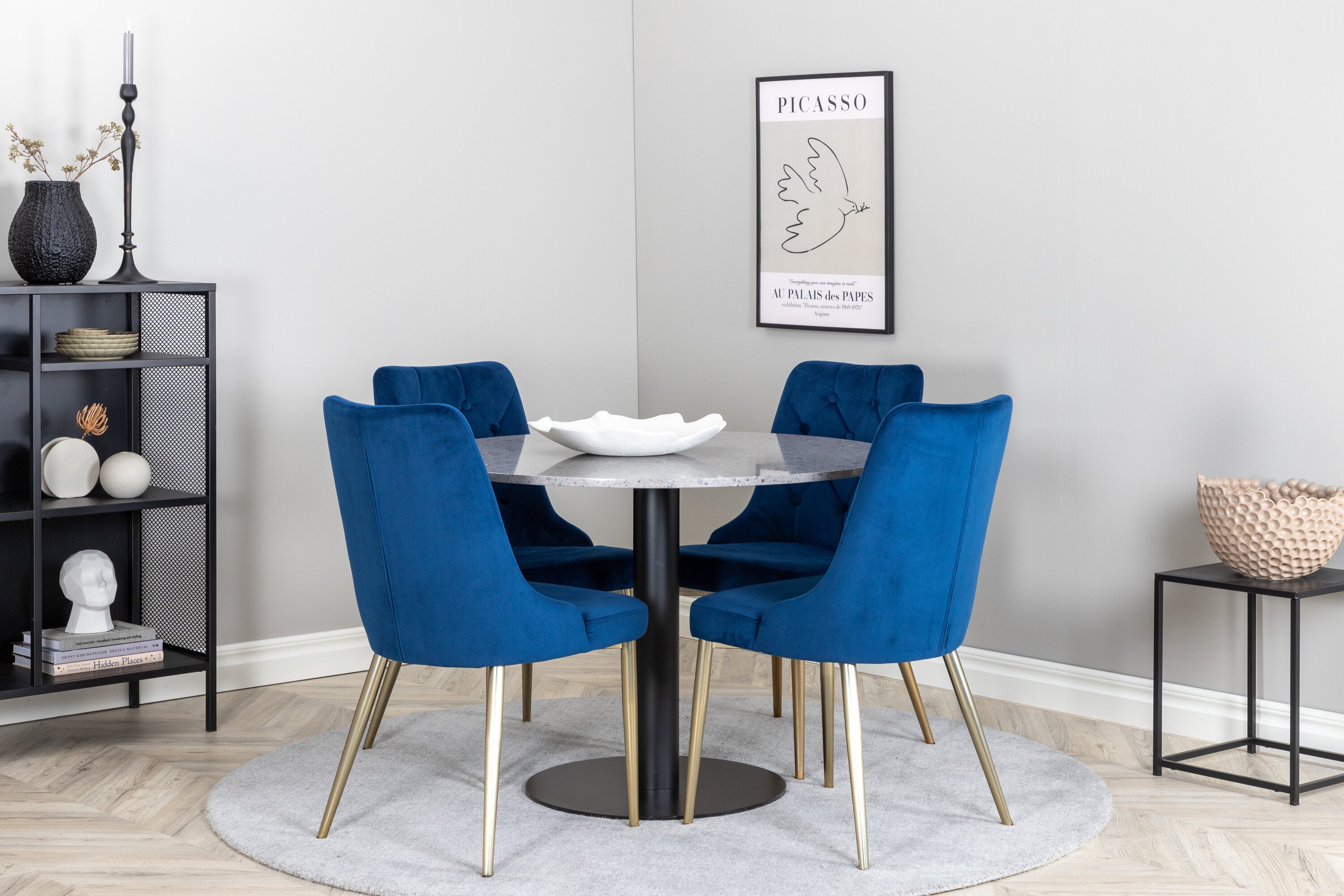 gr14026__10 Razzia Runder Esstisch Set Rundes Essgruppen Set