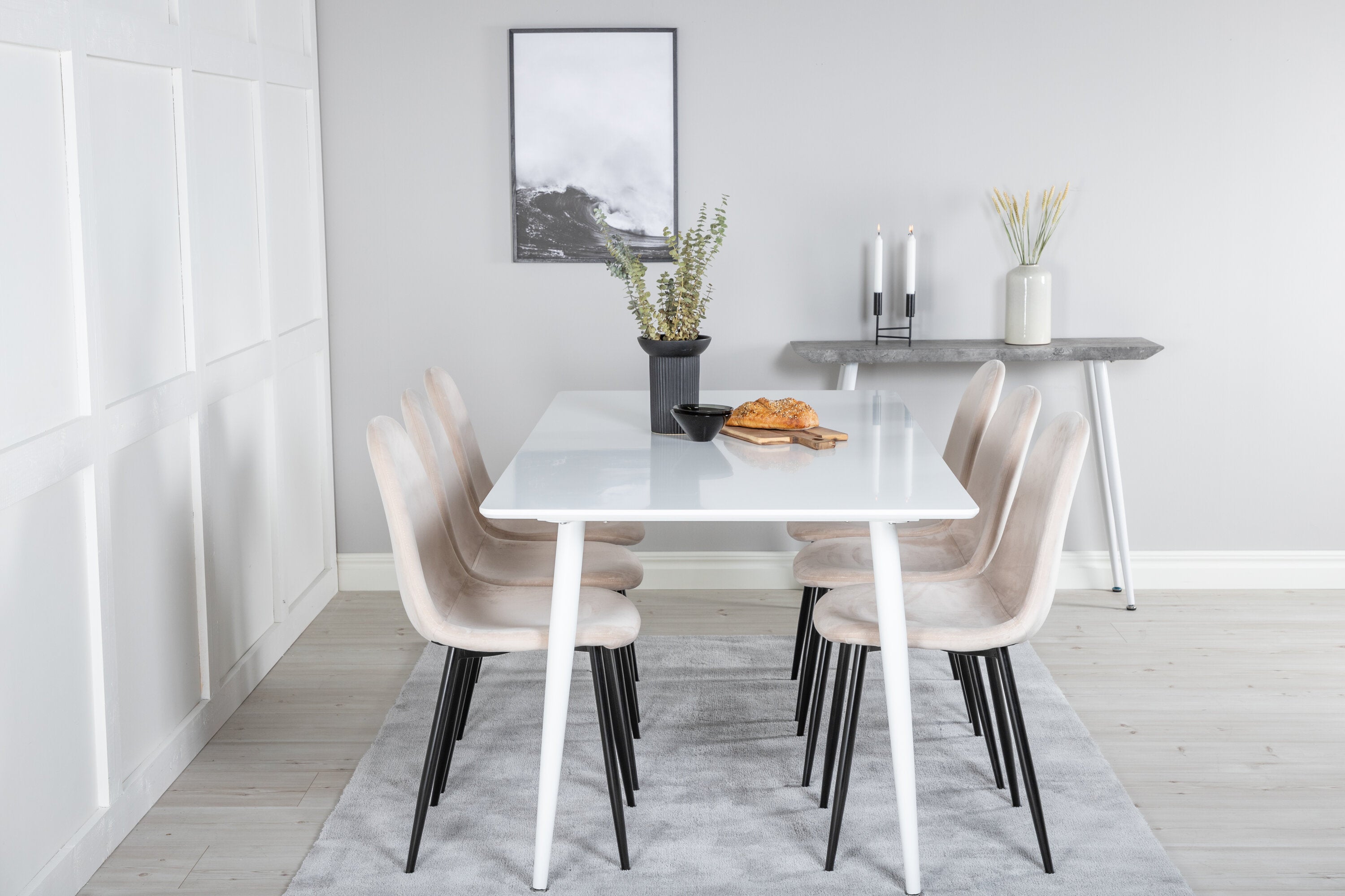 gr19668__10 Polar Rechteckige Essgruppe Rechteckiges Essgruppen Set