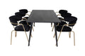 gr19986__1 Dipp Rechteckiger Esstisch Set Rechteckiges Essgruppen Set Tisch: 75,5x180x90 Stuhl: 61x79x58